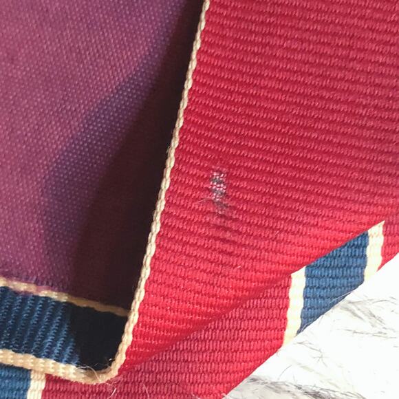 Vintage Tie Rack Red, Blue, & White Mens Striped Formal Neck Tie - Picture 8 of 9